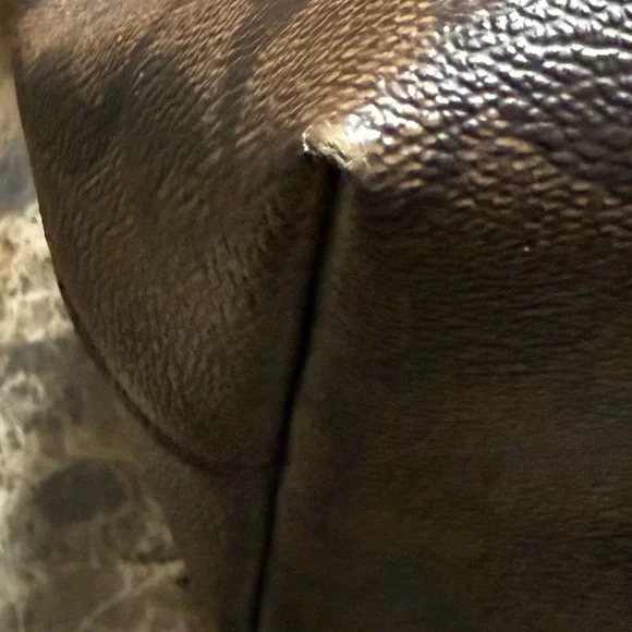 Coach Signature Large City Zip Tote Bag Brown Black Gold Hardware - Picture 10 of 15